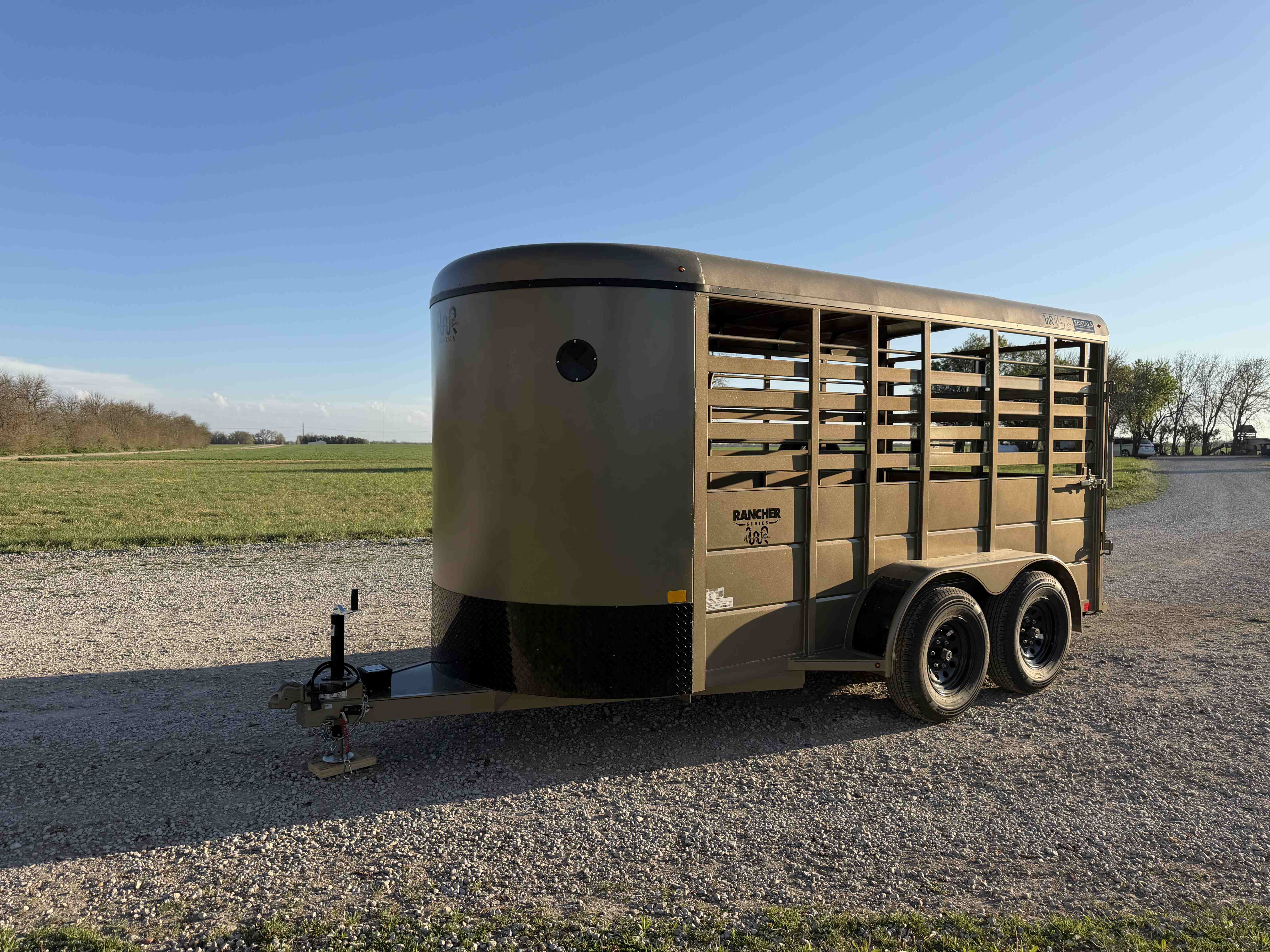 14' Livestock Trailer - Professional trailer rental for GoodGuys Trailers model with 7,999 lbs GVWR