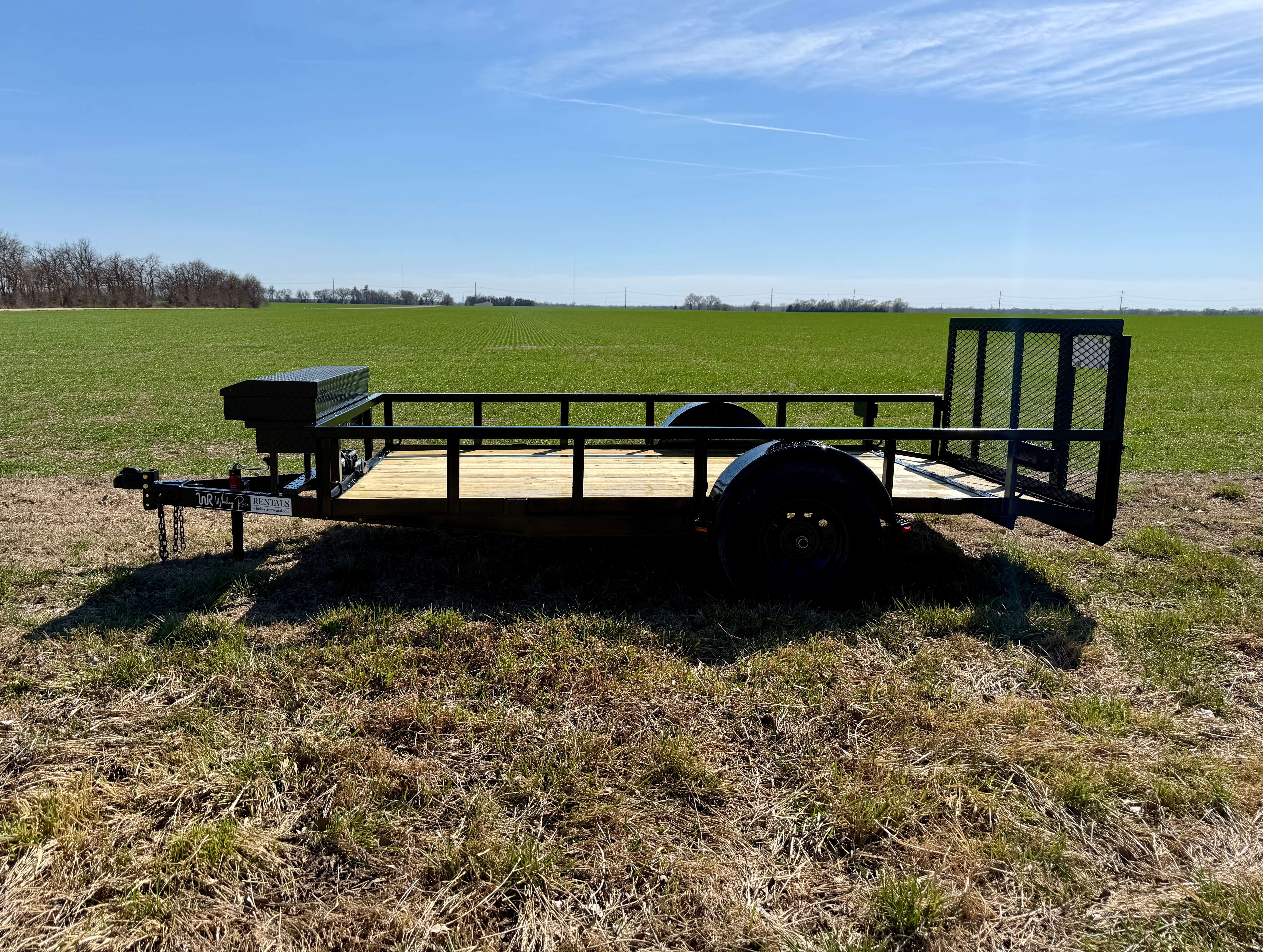 6 x 12 Utility Trailer w/Winch - Professional trailer rental for TOPPS model with 3,500 lbs GVWR
