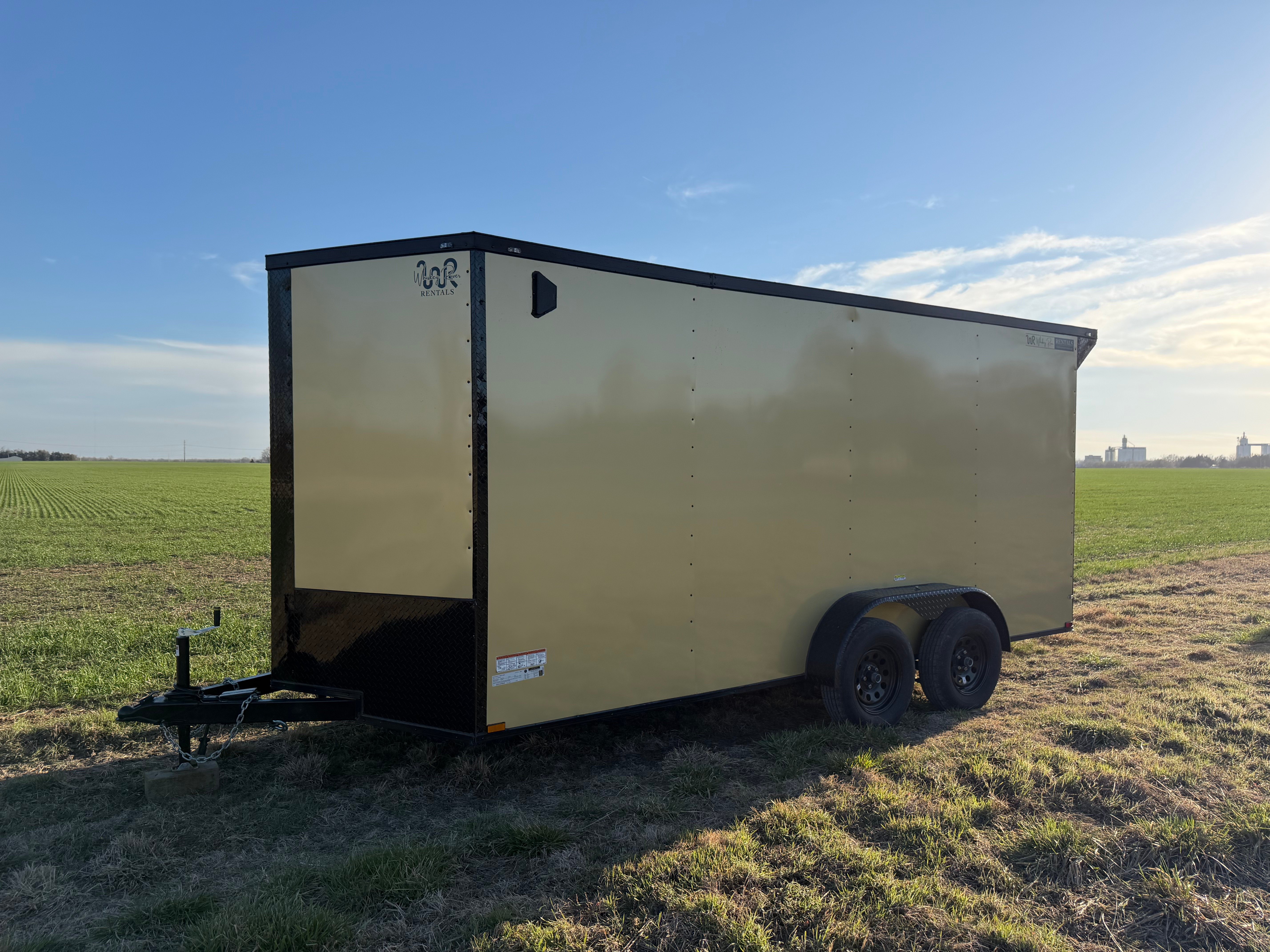 7 x 16 Enclosed Trailer w/Winch - Professional trailer rental for Quality Cargo model with 7,000 lbs GVWR